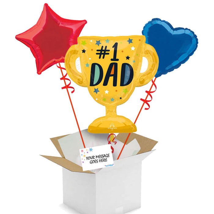 #1 Dad Trophy Balloon Bundle in a Box