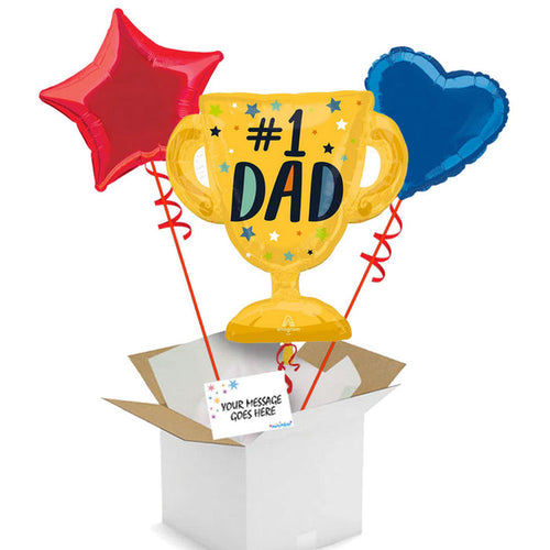 #1 Dad Trophy Balloon Bundle in a Box