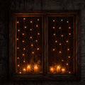 100 Orange LED Curtain Lights - 1.45m