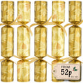 100 x Christmas Crackers Eco-Friendly Gold Botanical - 11" - Bulk Pack
