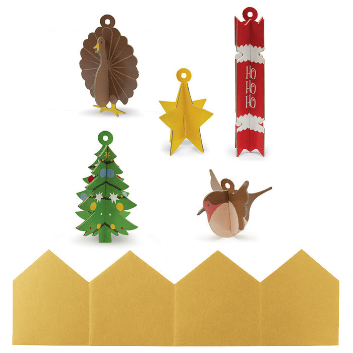 100 x Christmas Crackers Eco-Friendly Gold Botanical - 11" - Bulk Pack