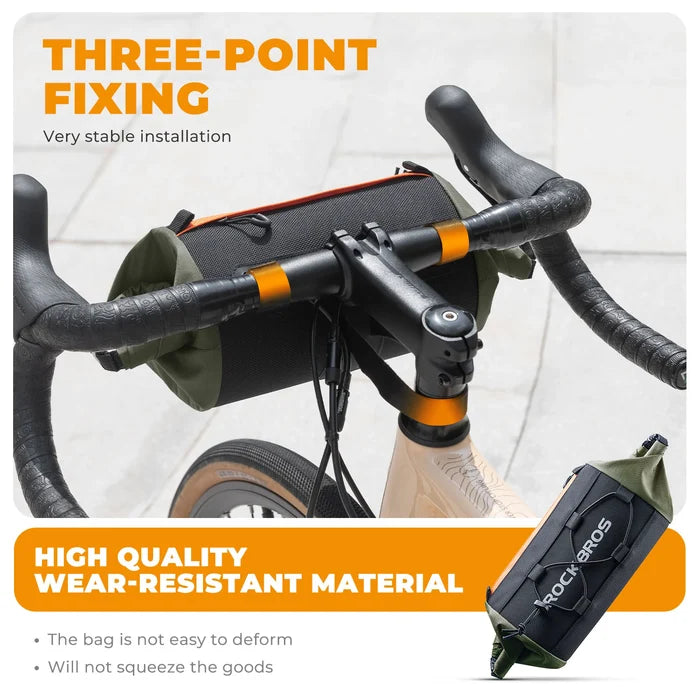 2.4L Compact Handlebar Bag with Shoulder Strap
