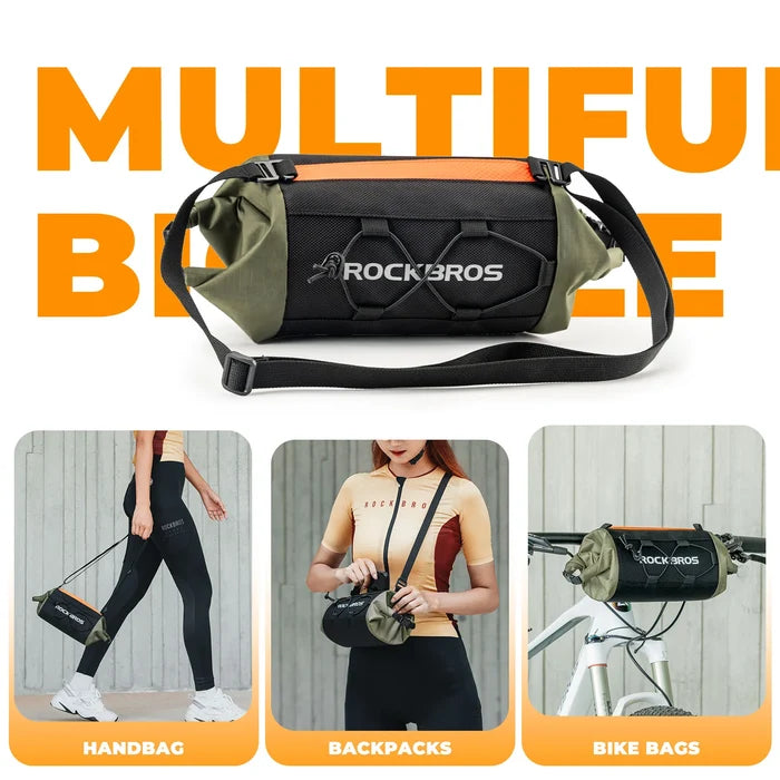2.4L Compact Handlebar Bag with Shoulder Strap