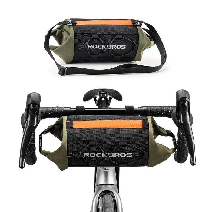 2.4L Compact Handlebar Bag with Shoulder Strap