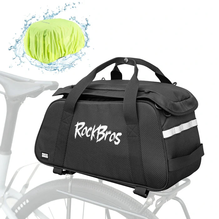 ROCKBROS 3-in-1 bike pannier bag rear rack bag backpack 10.5L