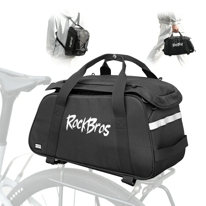 ROCKBROS 3-in-1 bike pannier bag rear rack bag backpack 10.5L