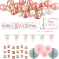 30th Birthday Rose Gold Glitz Decoration Pack