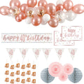 40th Birthday Rose Gold Glitz Decoration Pack