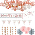 50th Birthday Rose Gold Glitz Decoration Pack