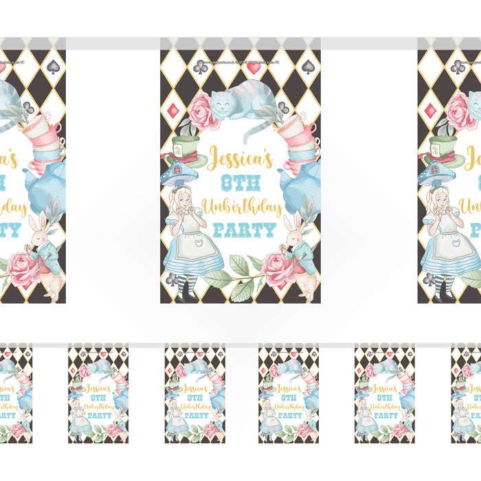 Alice in Wonderland Personalised Bunting – 3m