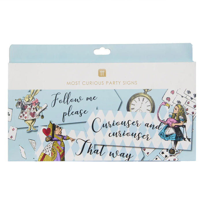 Alice In Wonderland Signs - Pack of 12