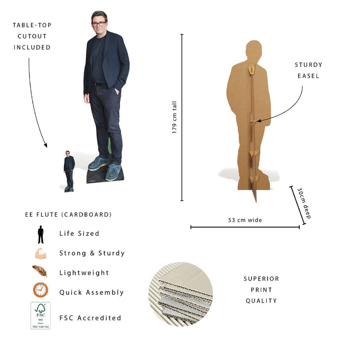 Andy Burnham Lifesize Cardboard Cutout – 1.79m