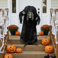 Animated Halloween Hunchback Witch Prop Decoration With Lights and Sounds - 91cm