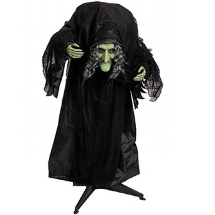 Animated Halloween Hunchback Witch Prop Decoration With Lights and Sounds - 91cm