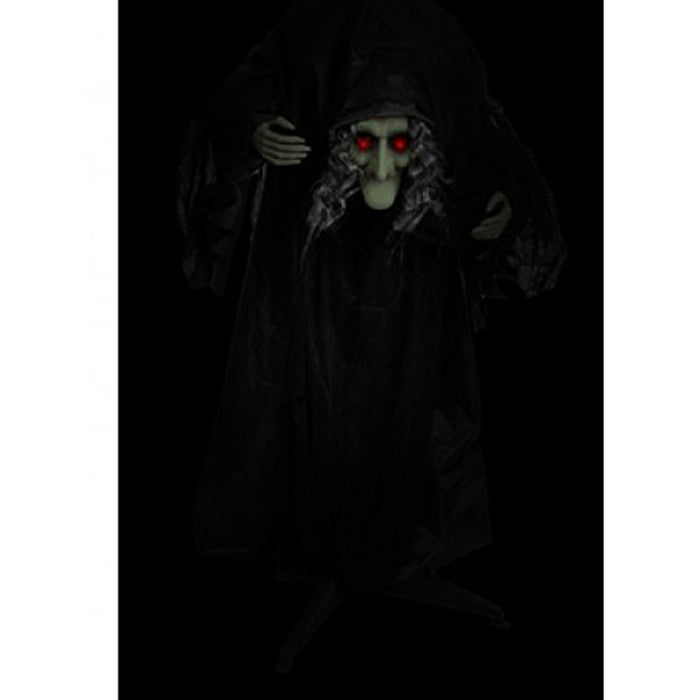Animated Halloween Hunchback Witch Prop Decoration With Lights and Sounds - 91cm