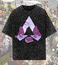 Apex Drop Zone Minimal Tee – Apex Legends Inspired Graphic Acid-Wash T-Shirt - Black / S - Apex legends