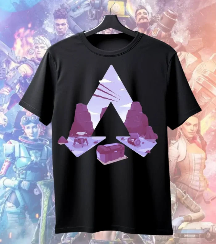 Apex Drop Zone Minimal Tee – Apex Legends Inspired Graphic T-Shirt - Front Only / Black / S - Apex legends