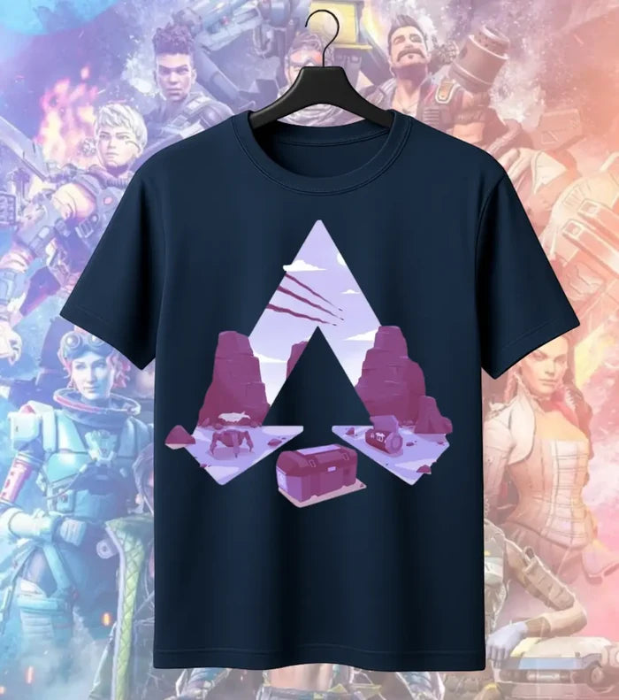 Apex Drop Zone Minimal Tee – Apex Legends Inspired Graphic T-Shirt - Front Only / Navy / S - Apex legends