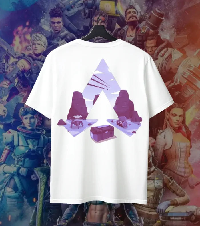 Apex Drop Zone Minimal Tee – Apex Legends Inspired Graphic T-Shirt - Back (Dual Print) / White / S - Apex legends