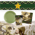 Army Camouflage Tableware Pack for 8 With FREE Banner!