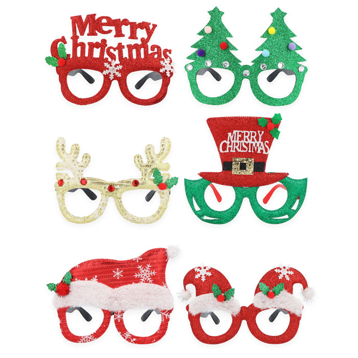 Assorted Fun Christmas Glasses - Pack of 6