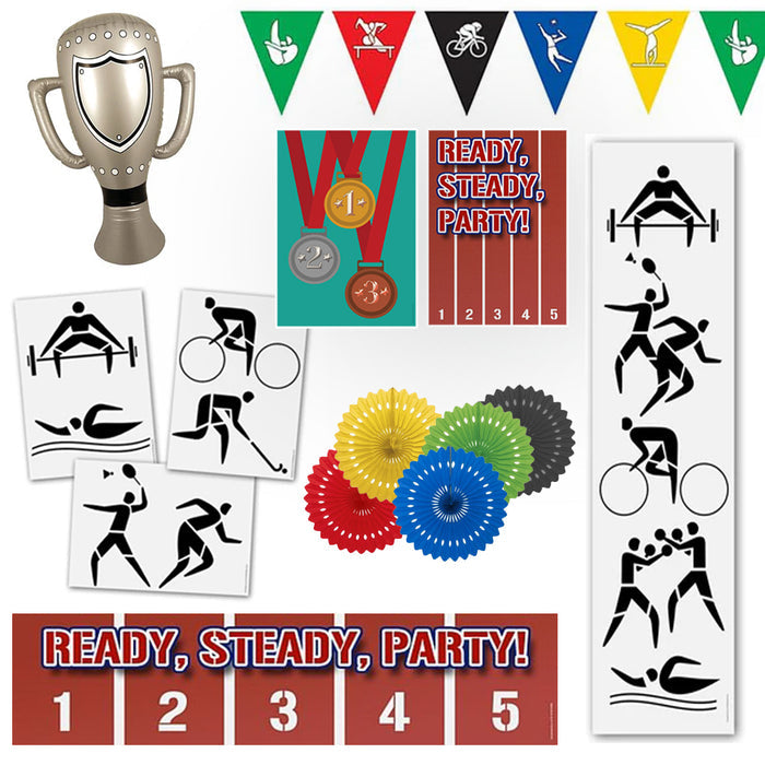 Athletics Themed Decoration And Novelty Party Pack