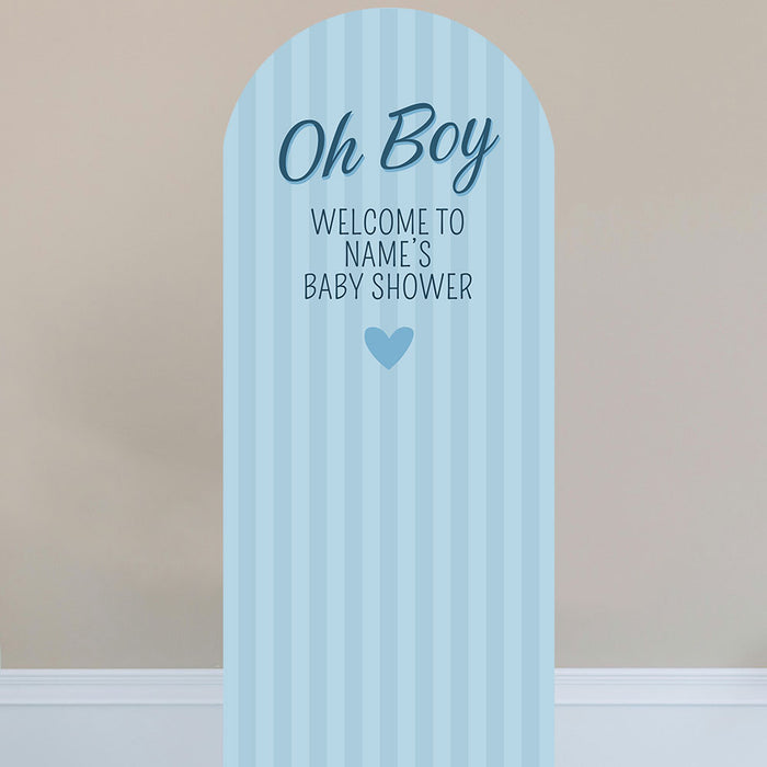 Baby Blue Stripe Personalised Sailboard Stand-Up - 185cm