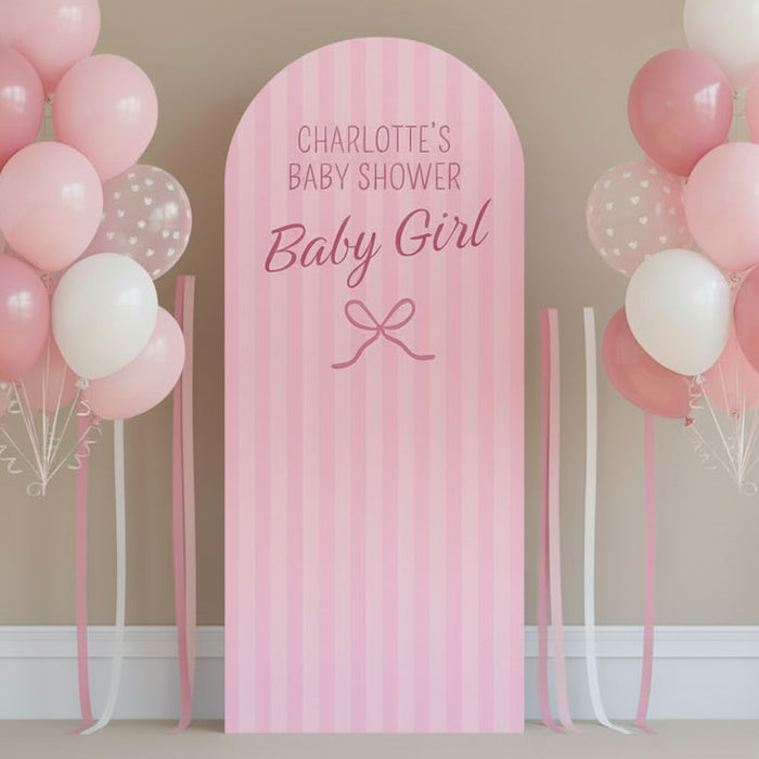 Baby Pink Stripe Personalised Sailboard Stand-Up - 185cm