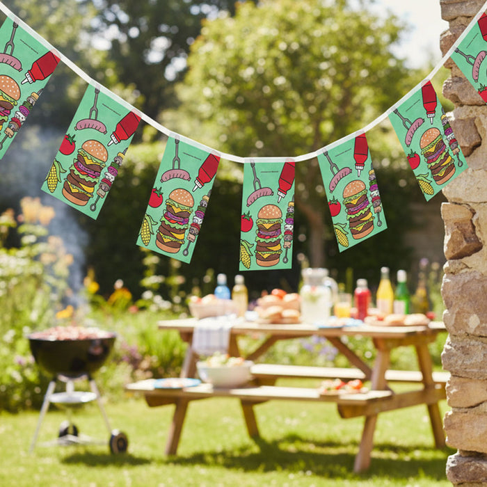 BBQ Food Paper Bunting Decoration - 2.4m
