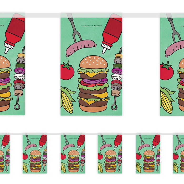 BBQ Food Paper Bunting Decoration - 2.4m