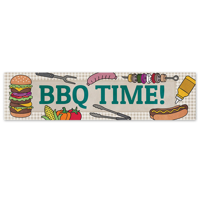 BBQ Time Banner 120cm x 30cm
