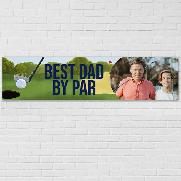 Best Dad by Par Personalised Golf Banner  - 120cm x 30cm