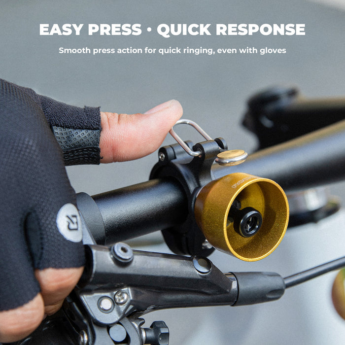 ROCKBROS mini bike bell copper alloy 90db for 22.2–31.8mm handlebars