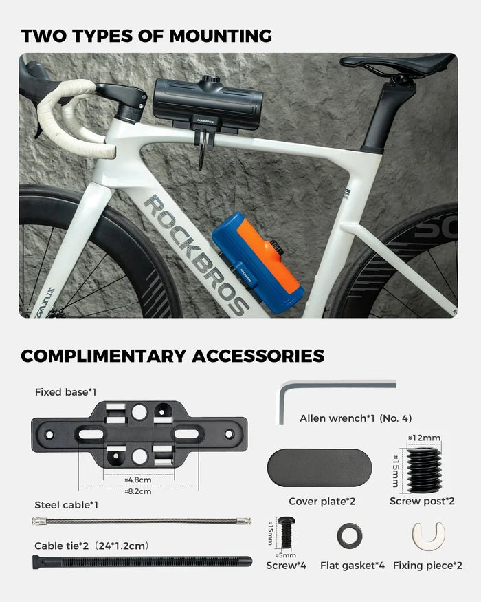 ROCKBROS bike frame box lockable waterproof 0.7L