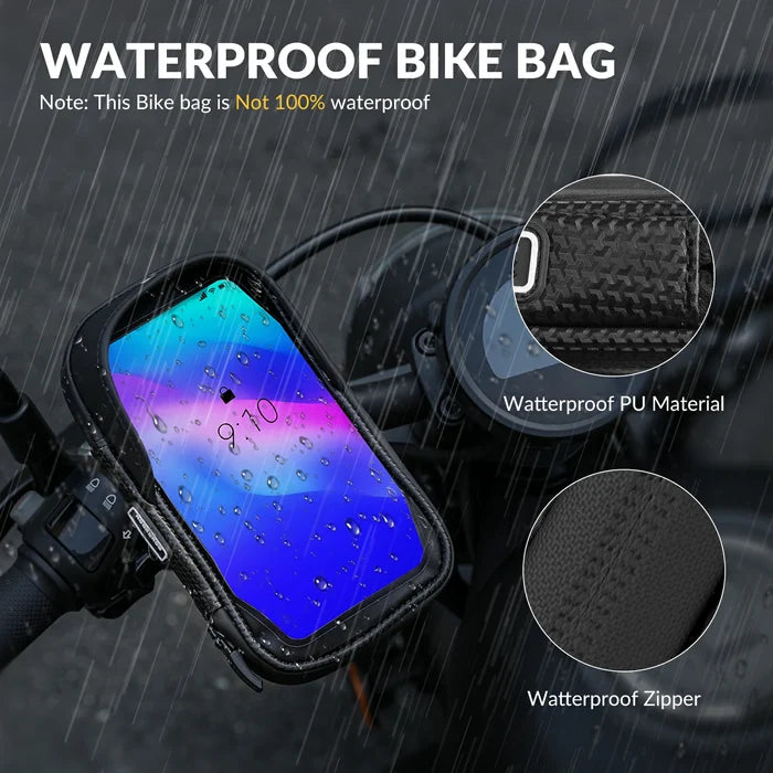 Bike Phone Mount Bag with 360° Rotation & Touch Screen