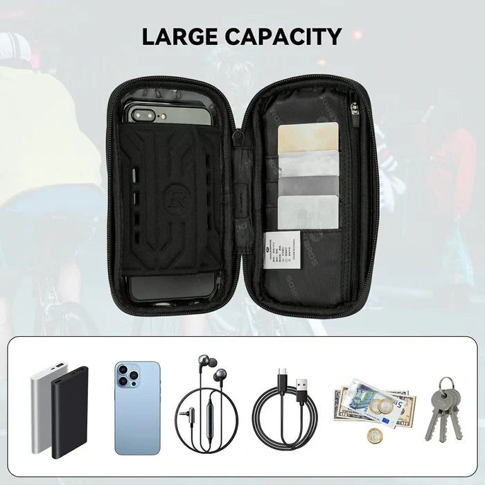 Bike Phone Mount Bag with 360° Rotation & Touch Screen