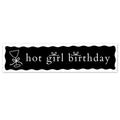 Birthday Bows Hot Girl Banner - 120cm x 30cm