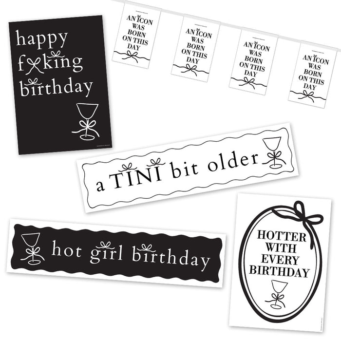 Birthday Bows Paper Decoration Pack