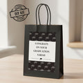 Black and White Graduation Personalised Paper Party Bags - Pack of 12