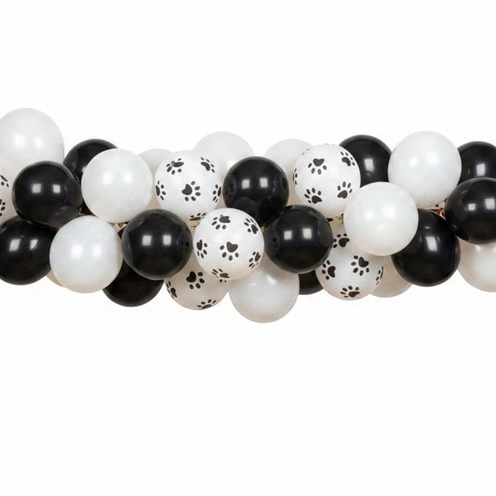 Black and White Paw Balloon Arch Kit - 2.5m
