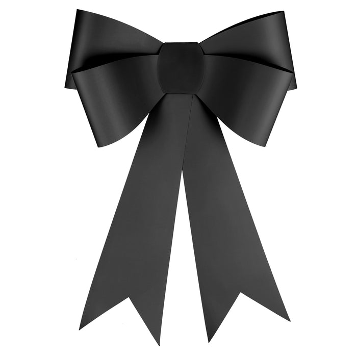 Black bow on a white background