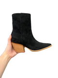 Black Suede Bootie