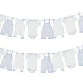 Blue Baby Shower Baby Grow Garland Decoration - 2.5m