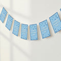 Father's Day banner with blue cards on a white background