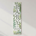 Botanical Baby Shower Baby in Bloom Portrait Banner - 30cm x 120cm