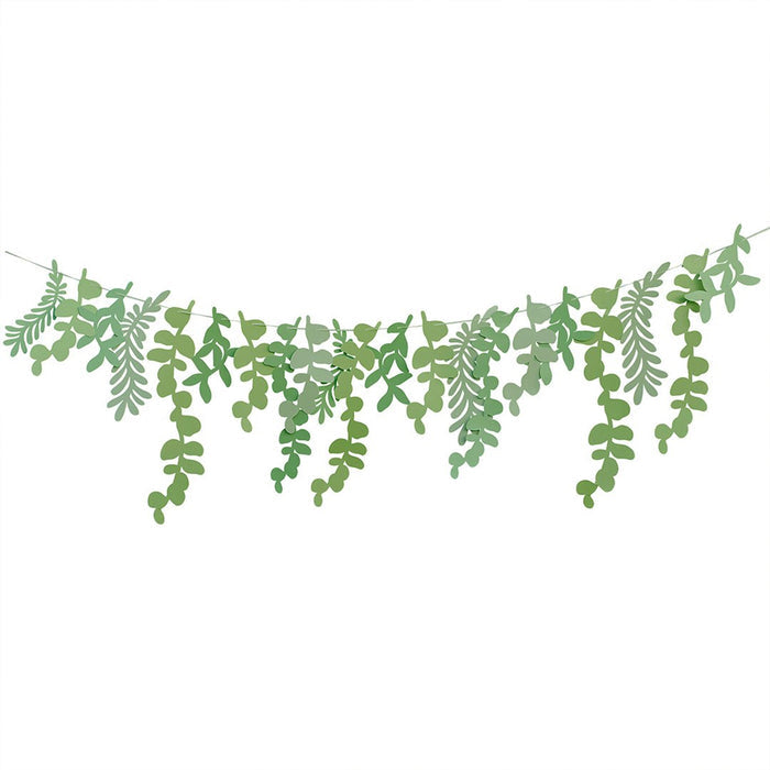 Botanical Leaf Card Garland Decoration - 2m