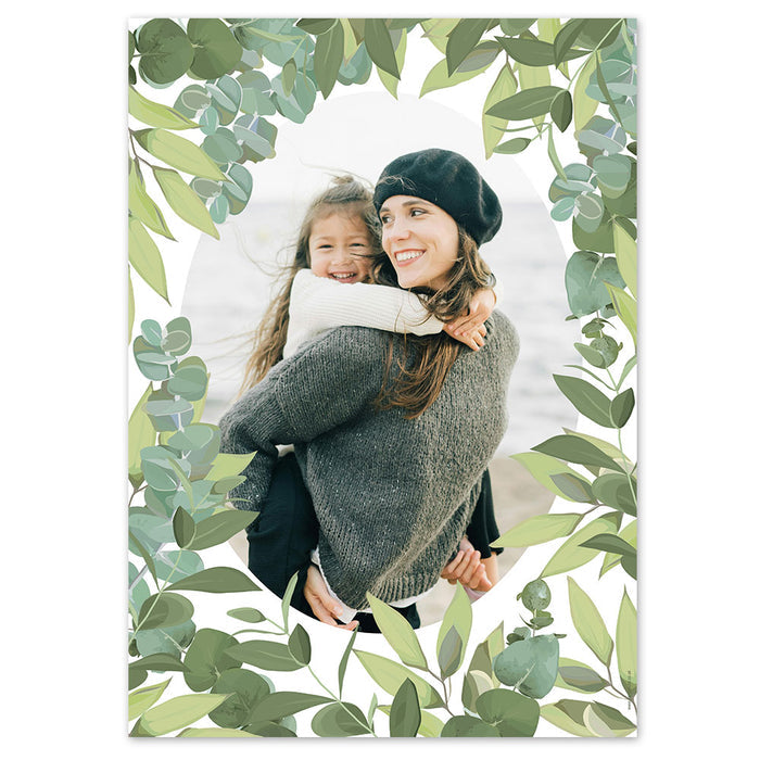 Botanical Leaves Personalised Photo Poster - A3