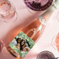 Botanical Leaves Personalised Photo Wine Bottle Label - Pack of 4