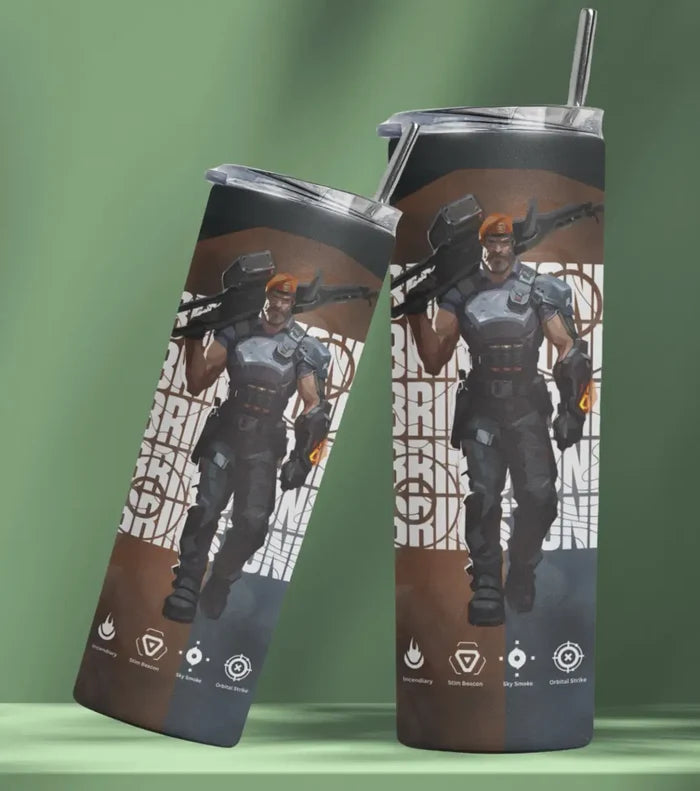 Brimstone Valorant Tumbler – Commanding Fire | Hydration On Command - Valorant