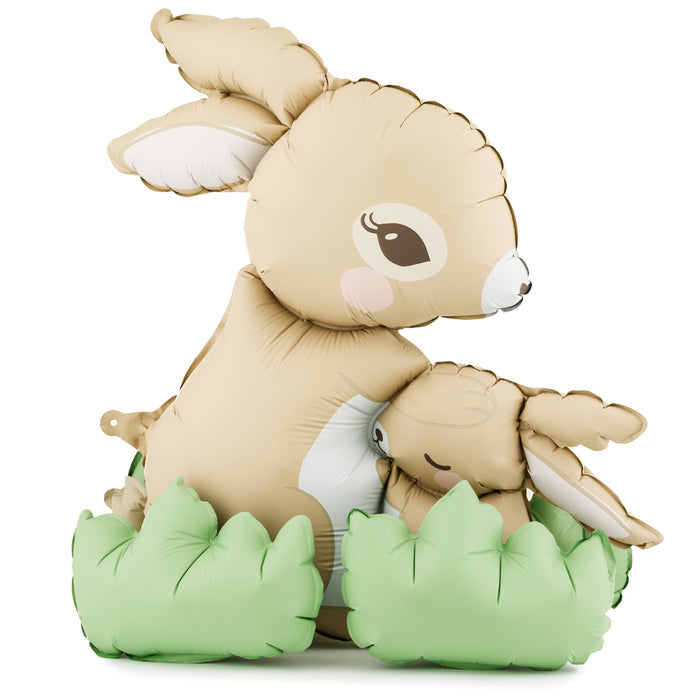 Bunnies Standing Air Fill Foil Balloon - 23"